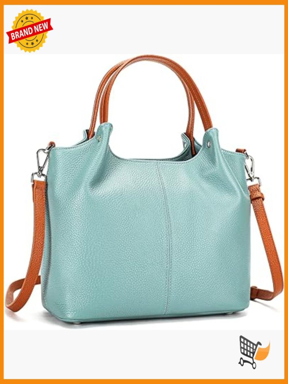 Genuine Leather Medium Tote Bag Satchel Shoulder Crossbody Hobo Purse